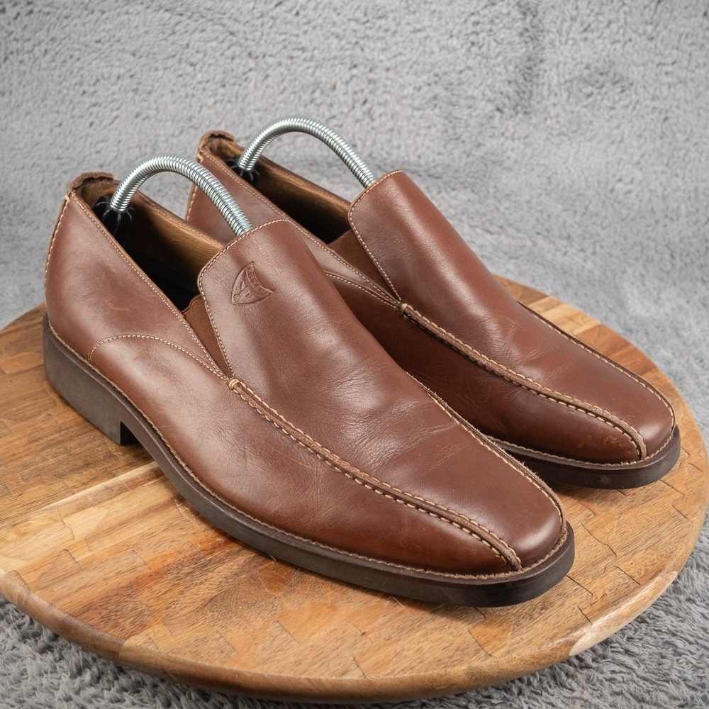 MICHAEL TOSCHI Cis Equipped Slip-On Dress Shoes Tan Leather Sz 10 MADE IN ITALY